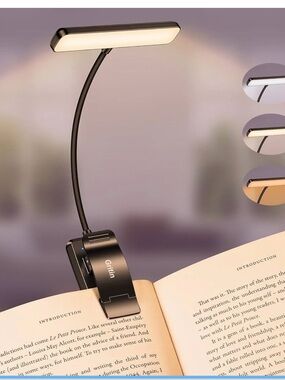 Gritin 19 LED Rechargeable Book Light for Reading in Bed with Memory Function